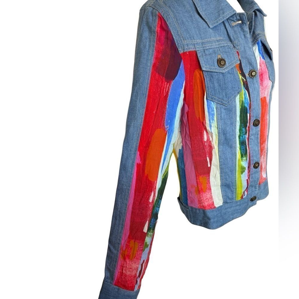 Claire Desjardins Denim Colorful Abstract Jacket - Picture 5 of 8